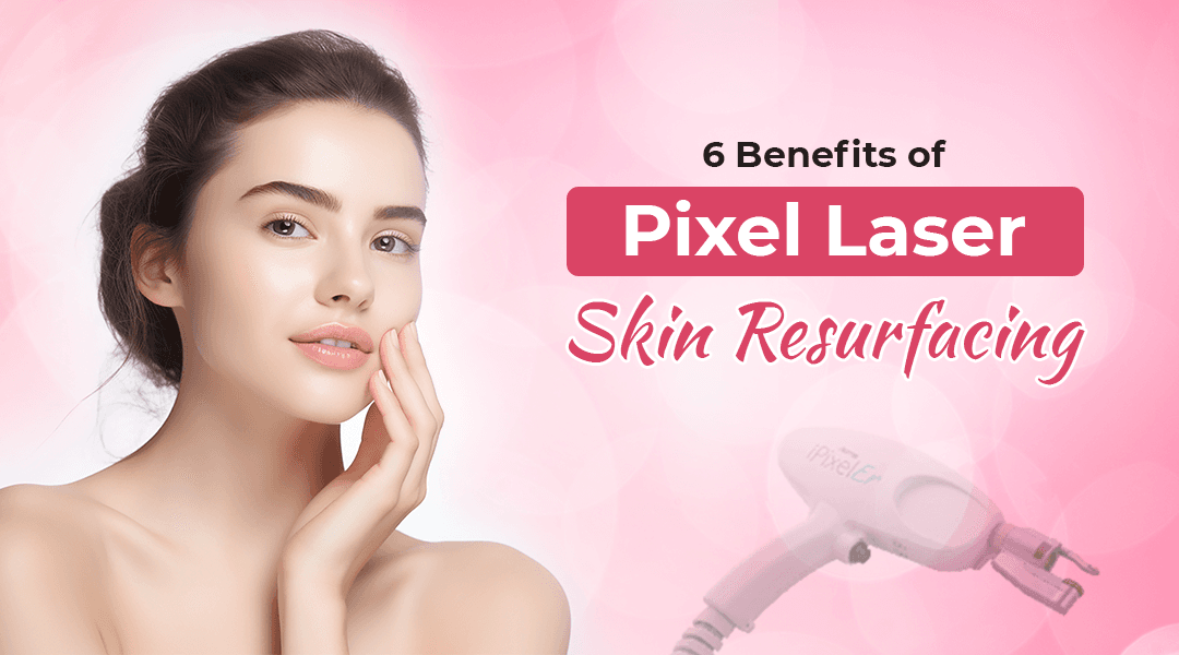 Anti-aging treatments demonstration showing a woman's face with circular callouts highlighting different skin areas